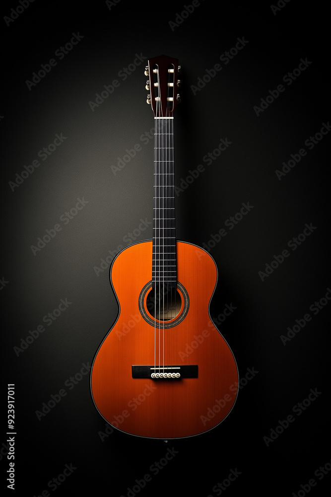 Fototapeta premium a custom built acoustic guitar. generative ai