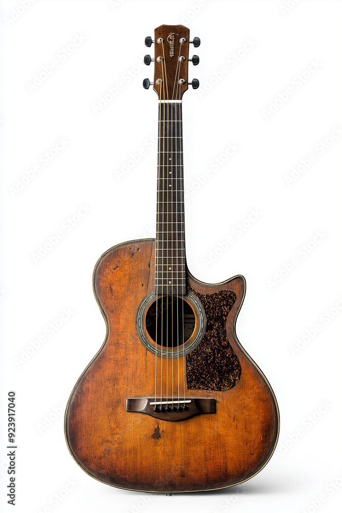 Naklejka premium a custom built acoustic guitar. generative ai