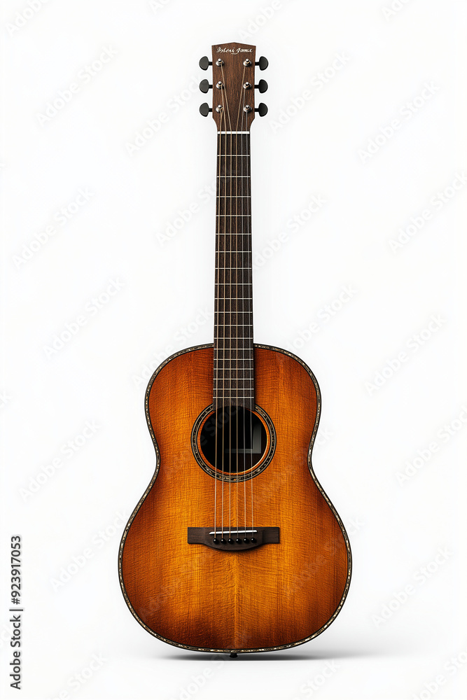 a custom built acoustic guitar. generative ai a custom built acoustic guitar. generative ai