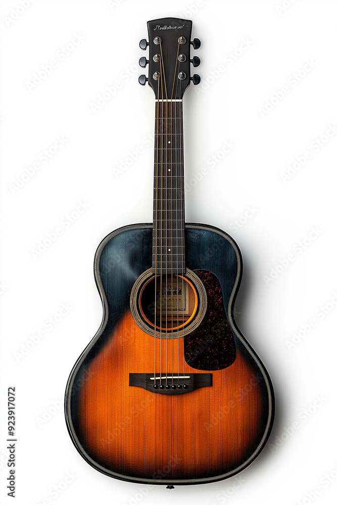 a custom built acoustic guitar. generative ai a custom built acoustic guitar. generative ai