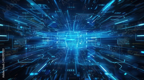 Abstract Digital Futuristic Technology Background