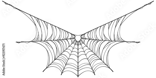 black spider web for Halloween Day vector eps
