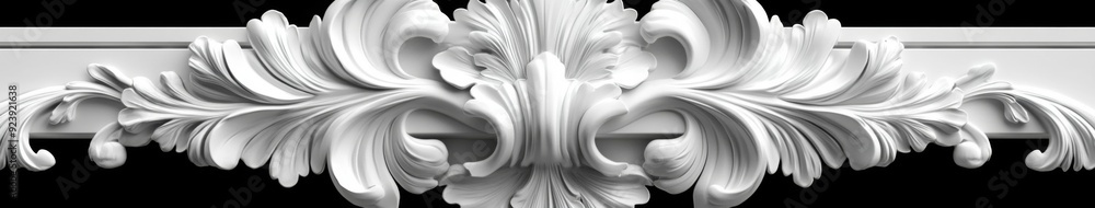 Elegant White Baroque Decorative Elements Isolated on a Clean Background: A Celebration of Opulent Design and Artistic Heritage. Elegant White Baroque Decorative Elements Isolated on a Clean Background: A Celebration of Opulent Design and Artistic Heritage.