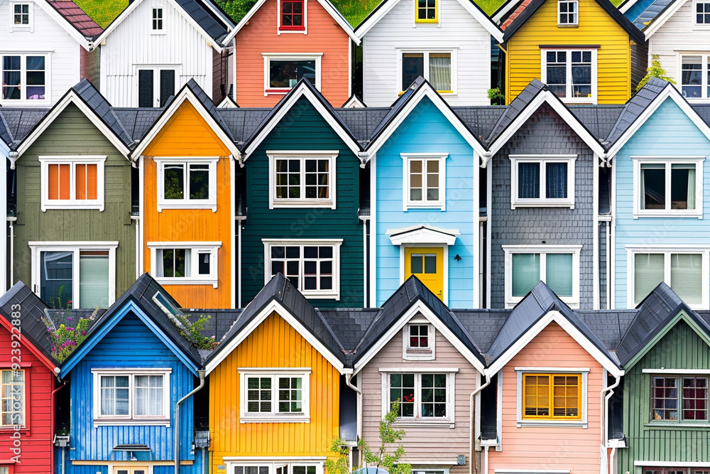 Colorful Houses in a Row Colorful Houses in a Row