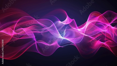 Abstract Pink and Purple Wave Abstract Background