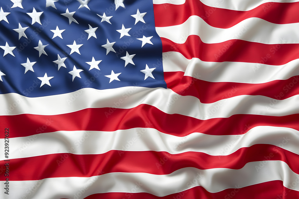 Obraz premium Illustration of the USA national flag