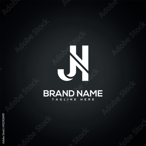 JH HJ Alphabet Letter logo design. Initial Vector Symbol.