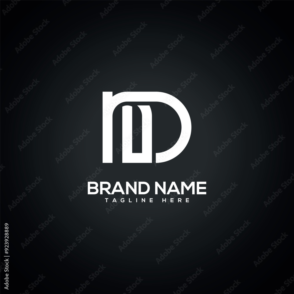 Obraz premium ND DN Alphabet Letter logo design. Initial Vector Symbol.