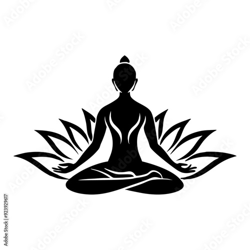 yoga silhouette vector