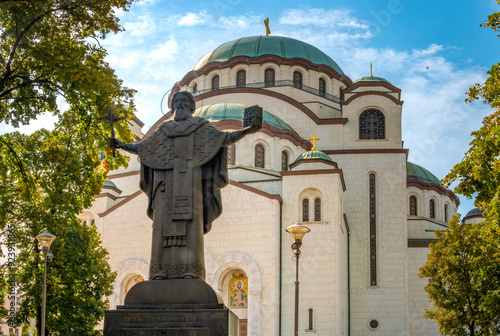 Side vive of the Church of Saint Sava  in Belgrade, Serbia photo