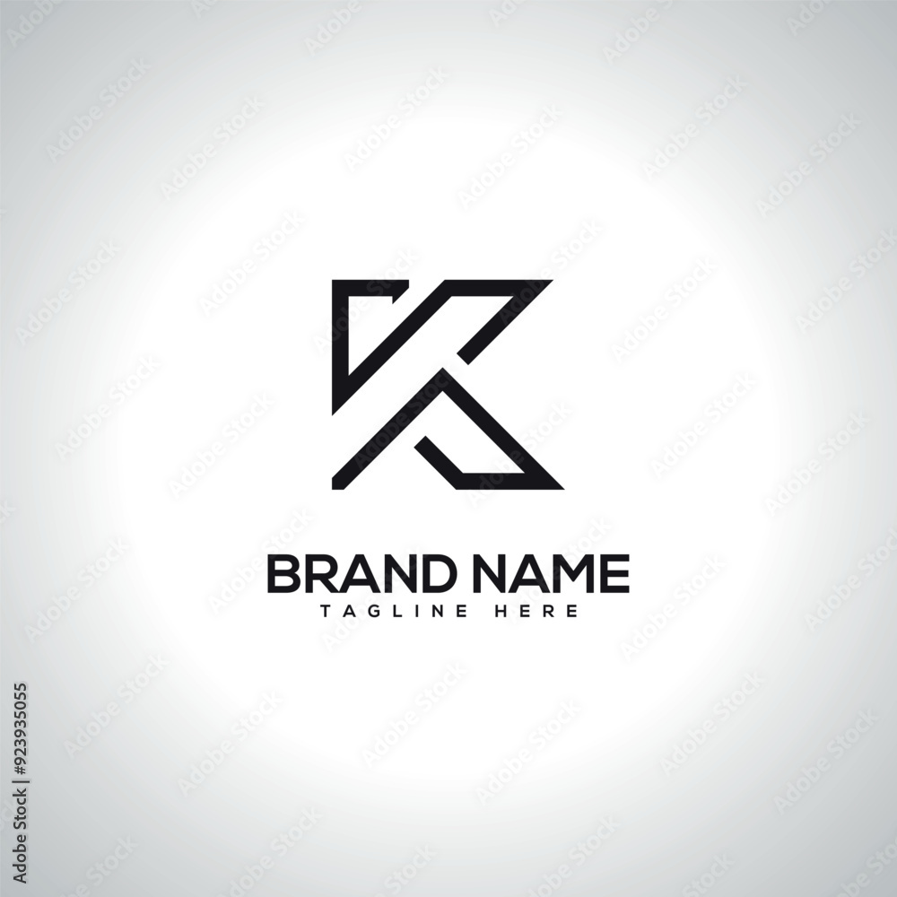 Abstract Monogram K Letter Logo Design. Initial Vector Symbol. Abstract Monogram K Letter Logo Design. Initial Vector Symbol.