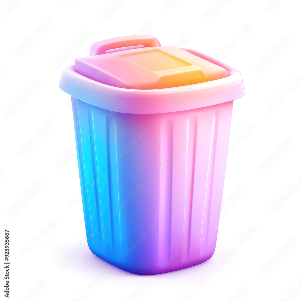 3d render Illustration of bin isolated on white background and copy space. 3d render Illustration of bin isolated on white background and copy space.