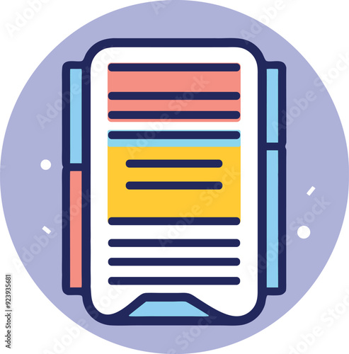 A document icon with lines for detailed information
