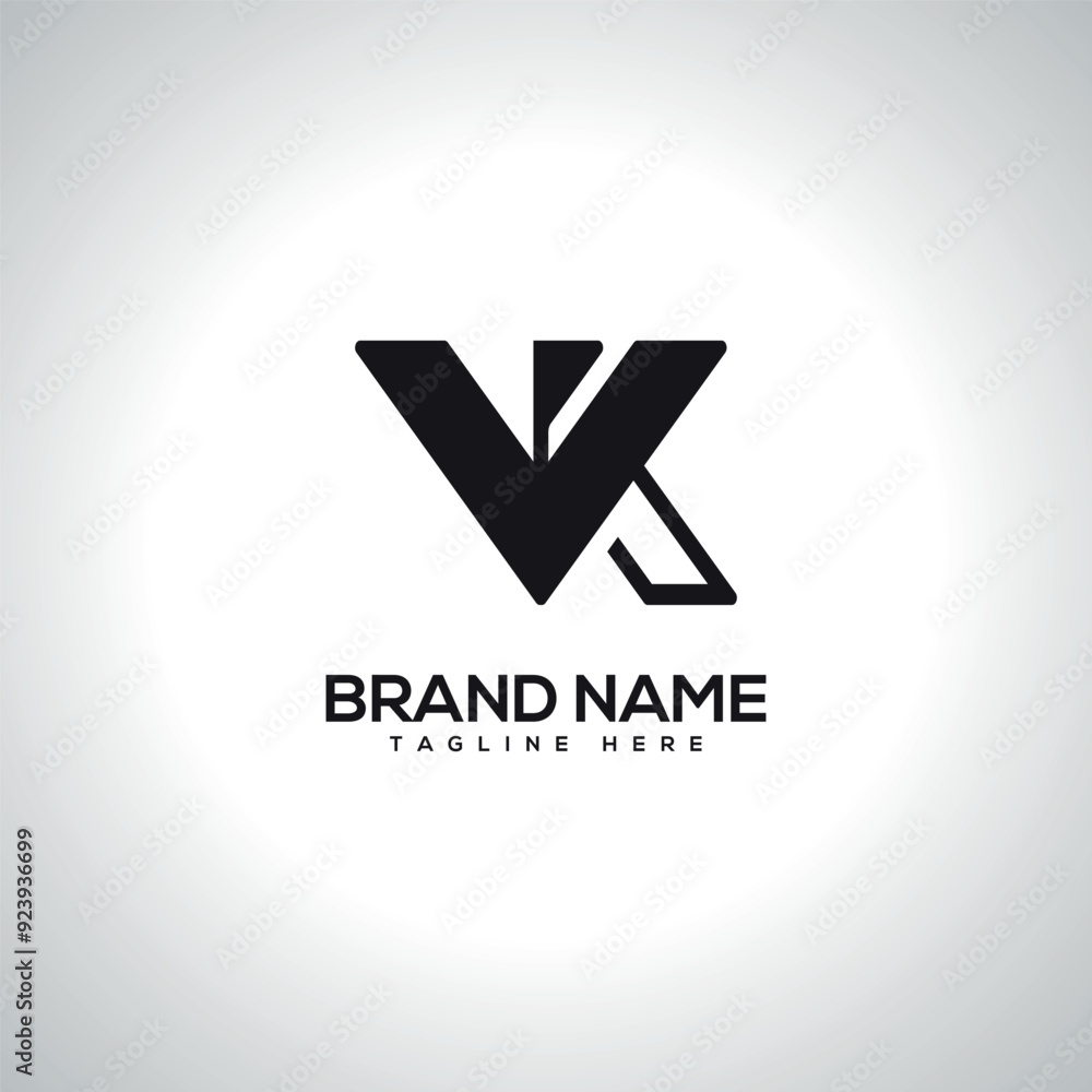 VK KV Abstract Monogram Letter Logo Design. Initial Vector Symbol. VK KV Abstract Monogram Letter Logo Design. Initial Vector Symbol.