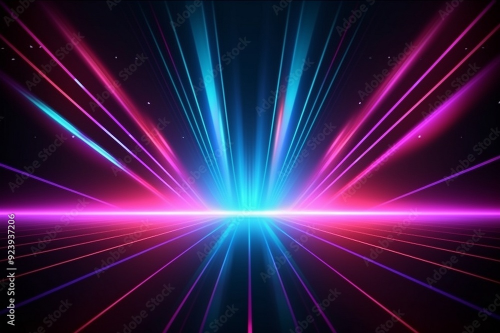 Abstract background with neon glowing lines. neon lights background with laser rays Abstract background with neon glowing lines. neon lights background with laser rays