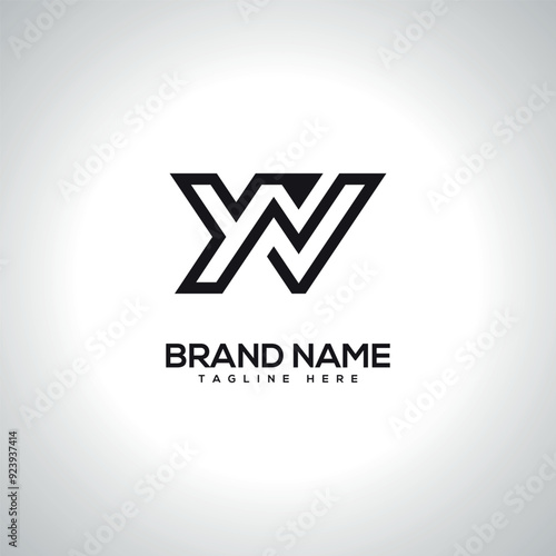 YN NY Abstract Monogram Letter Logo Design. Initial Vector Symbol.