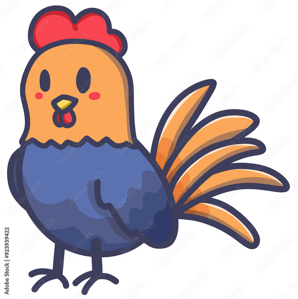 Naklejka premium Rooster cartoon