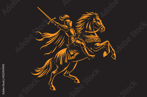 knight vector silhouette