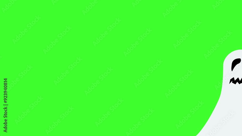 Halloween cartoon ghost animation on green screen Halloween cartoon ghost animation on green screen