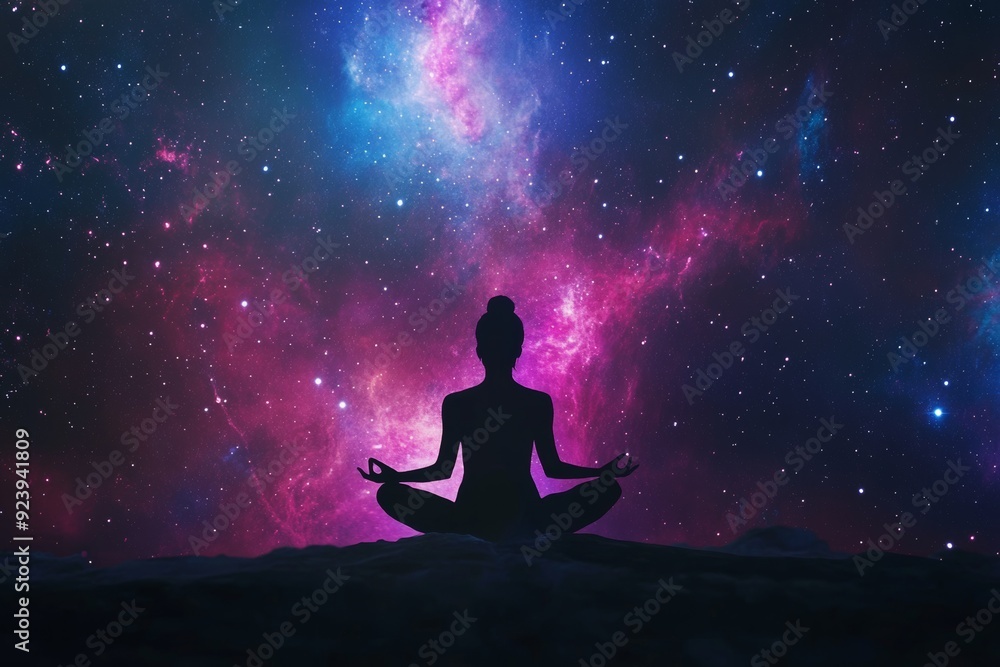 8k, uhd, meditation silhouette with universe backgroud shutterstock photo 8k, uhd, meditation silhouette with universe backgroud shutterstock photo