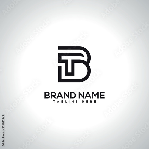BT TB Abstract Unique Letter Logo Design. Initial Vector Symbol.