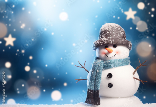 snowman of snow generated by AI technology