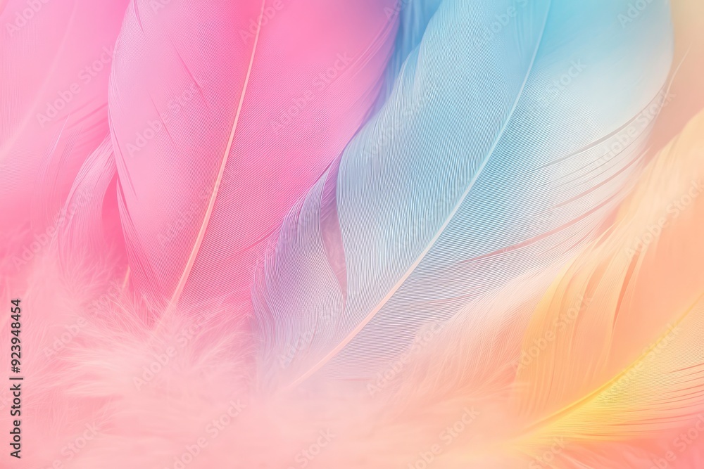 pastel colour feather abstract background , ai pastel colour feather abstract background , ai