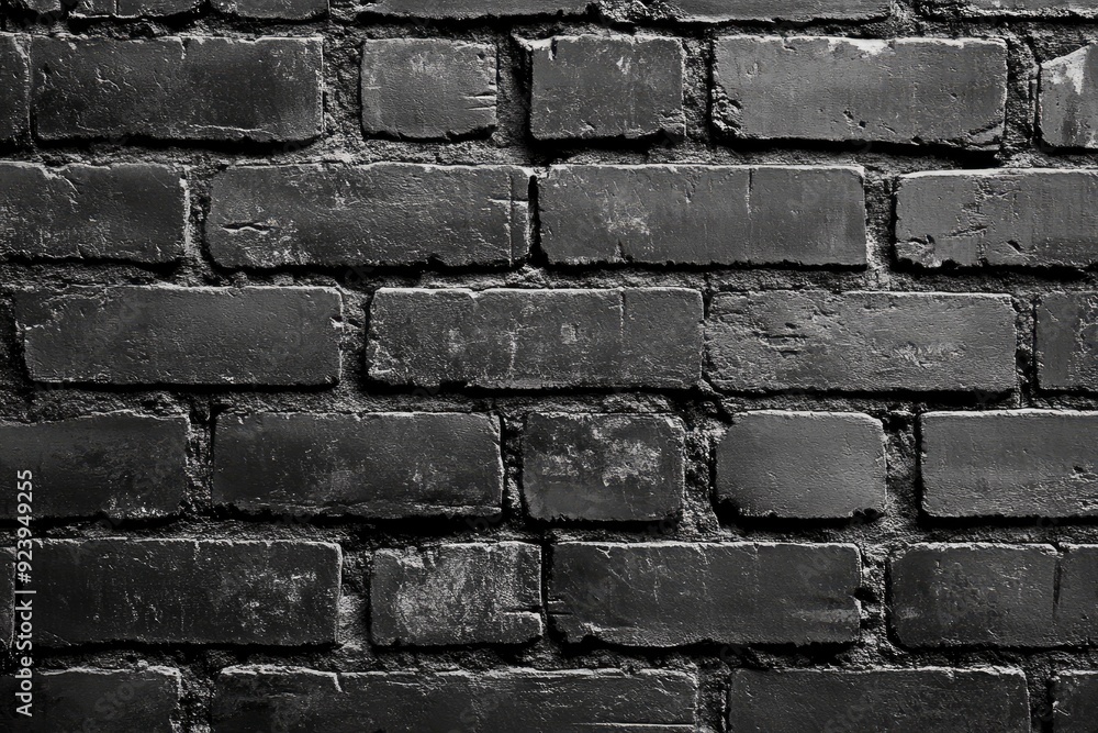 Perfect black brick wall as background or wallpaper or texture , ai Perfect black brick wall as background or wallpaper or texture , ai