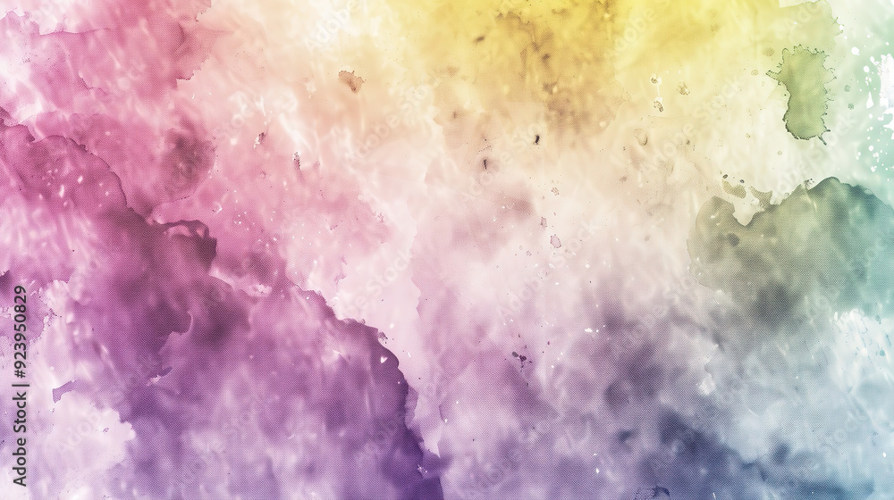 Obraz premium Vibrant Color Gradient Rendering Showcases a Dreamy Watercolor Texture Background, Perfect for Creative Design Concepts and Artistic Expressions