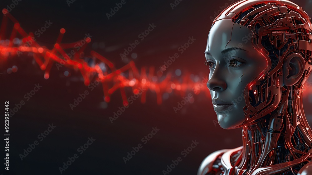 Free Photo New 3d rendering ai Robot Face working with future digital graphic interface on dark background
Free Photo New 3d rendering ai Robot Face working with future digital graphic interface on dark background