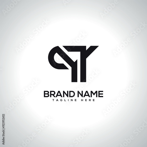 QY YQ Alphabet Unique Letter Logo Design. Initial Vector Symbol.