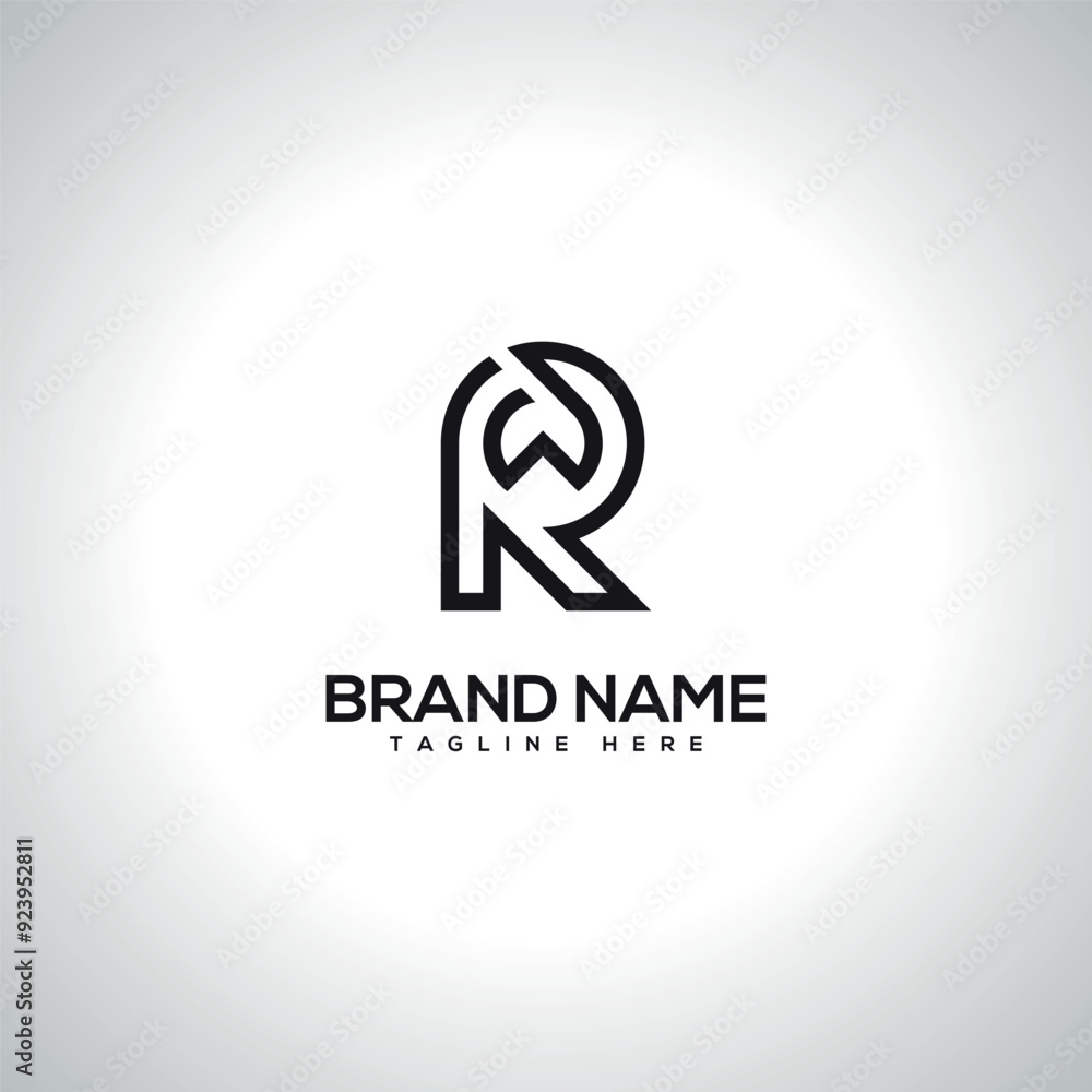 RW WR Alphabet Unique Letter Logo Design. Initial Vector Symbol. RW WR Alphabet Unique Letter Logo Design. Initial Vector Symbol.