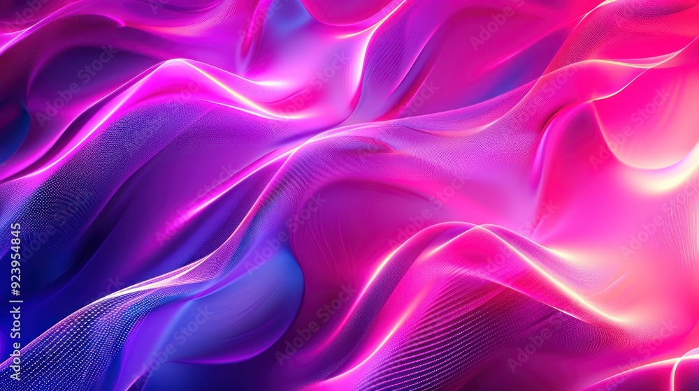 Obraz premium Abstract Swirling Neon Lights in Vibrant Hues