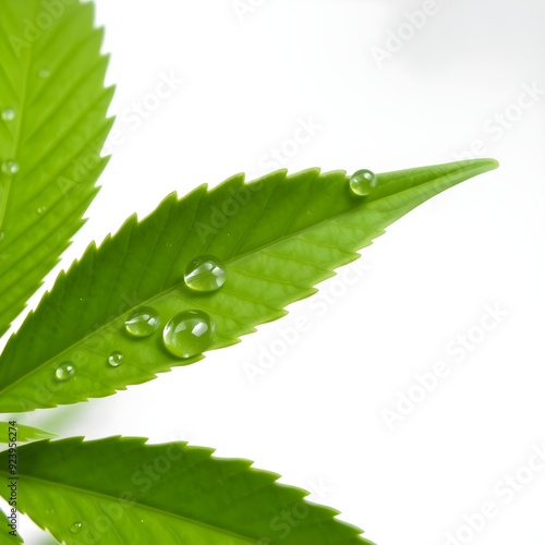 Cannabis leaf on a white background photo