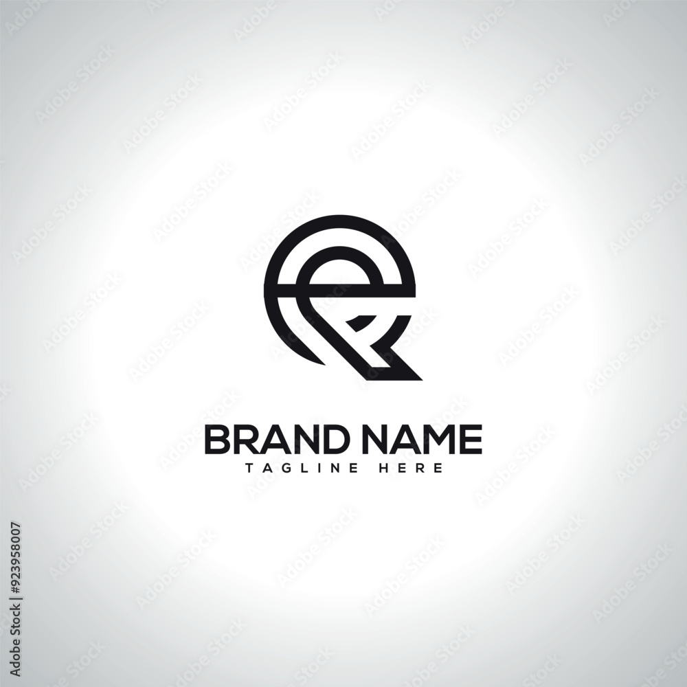 Obraz premium EQ QE Minimal Unique Letter Logo Design. Initial Vector Symbol.