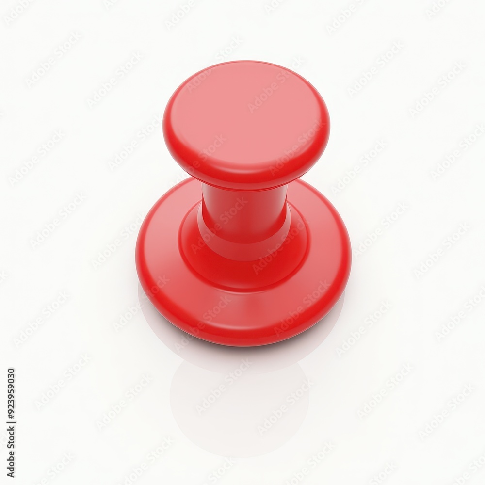 A bright red pushpin on a clean white surface, casting a soft reflection. A bright red pushpin on a clean white surface, casting a soft reflection.