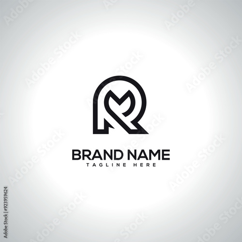 RM MR Minimal Unique Letter Logo Design. Initial Vector Symbol.