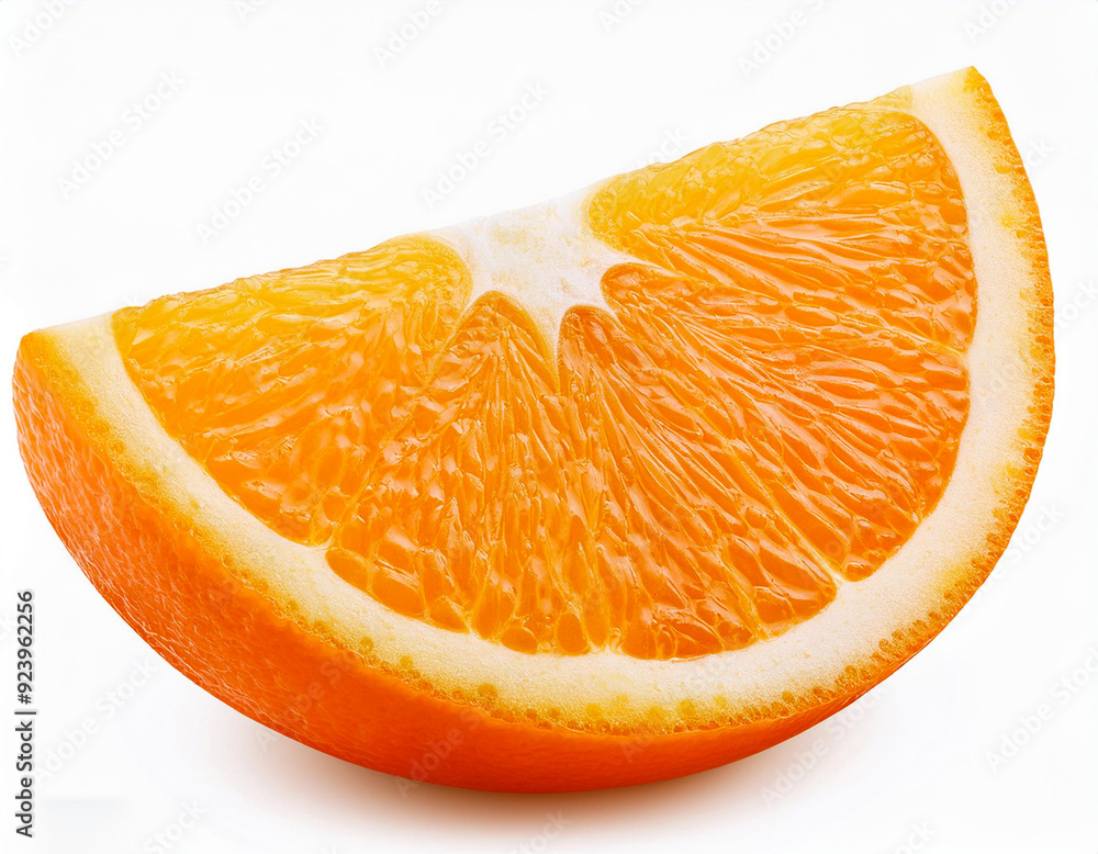 orange slice, full depth of field, clipping path, isolated on white background orange slice, full depth of field, clipping path, isolated on white background