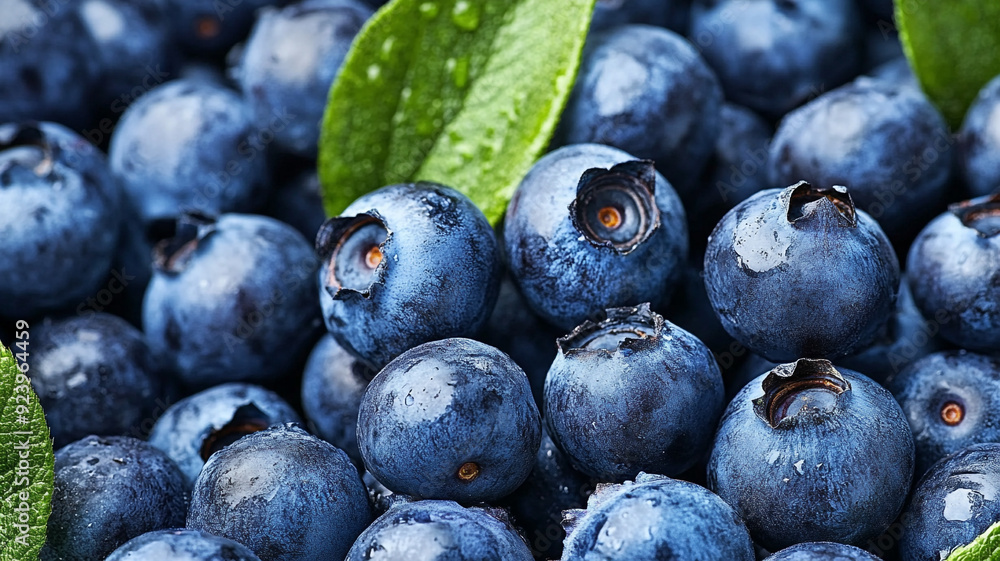 Fototapeta premium blueberries on a table generated by AI technology