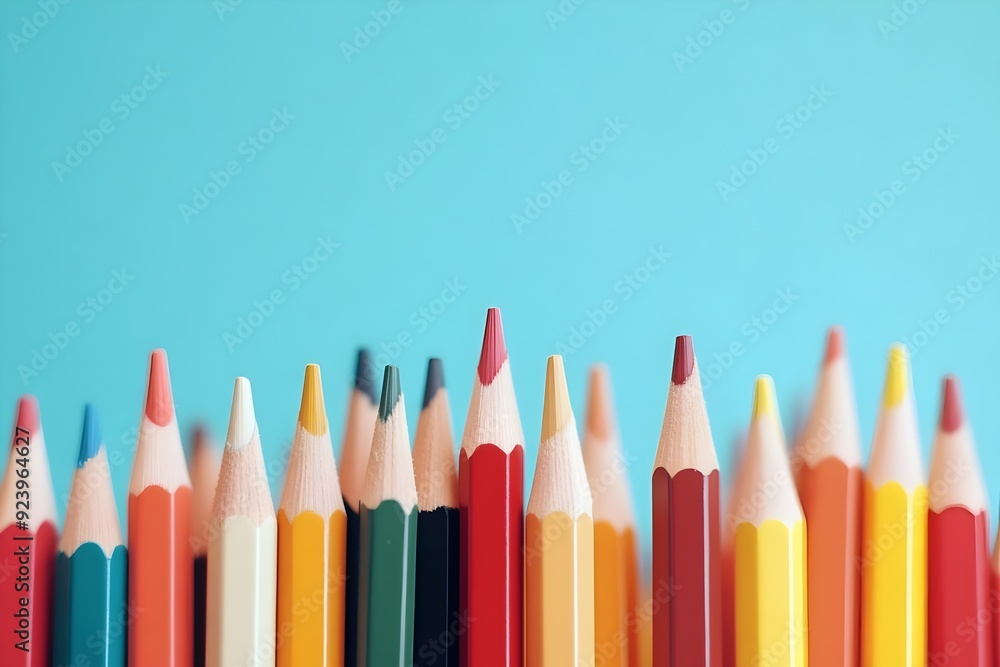isolated colored pencils, back to school isolated colored pencils, back to school