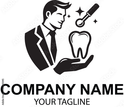 vector dental logo design 