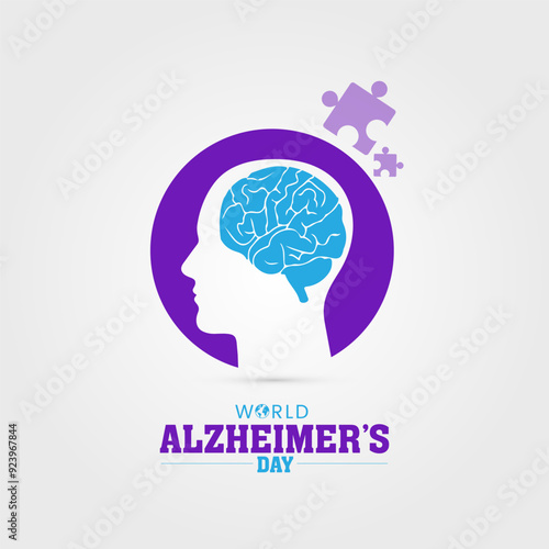 World Alzheimers Month campaign for Alzheimer's disease and other forms of dementia. Alzheimer's and brain awareness design vector illustration, Hodgkin's Lymphoma awareness. World Lupus Day and World