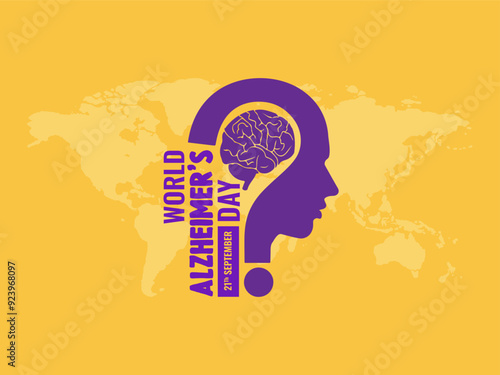 World Alzheimers Month campaign for Alzheimer's disease and other forms of dementia. Alzheimer's and brain awareness design vector illustration, Hodgkin's Lymphoma awareness. World Lupus Day and World