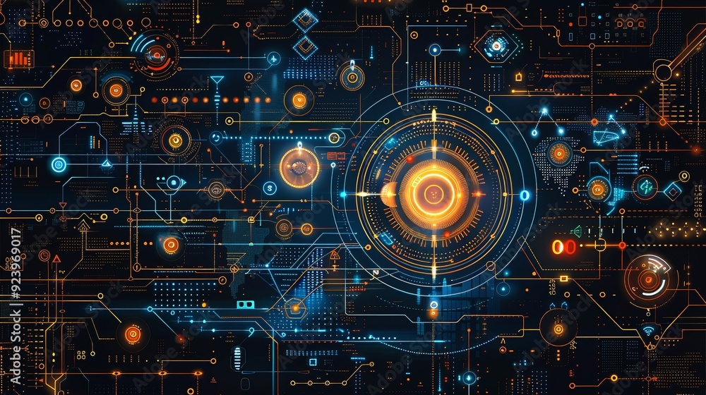 AI and machine learning background featuring advanced algorithms, automated processes, and innovative tech applications, perfect for illustrating intelligent technology and solutions. high resolution AI and machine learning background featuring advanced algorithms, automated processes, and innovative tech applications, perfect for illustrating intelligent technology and solutions. high resolution