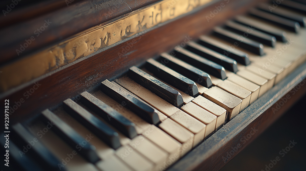 A piano with black keys and white keys A piano with black keys and white keys