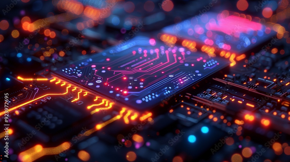 Obraz premium Computing algorithms and cryptography design focusing on the use of algorithms for data encryption, secure communication, and computational problem-solving. high resolution Illustration, in the style