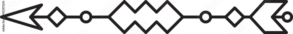 Obraz premium Tribal Arrow Line Art