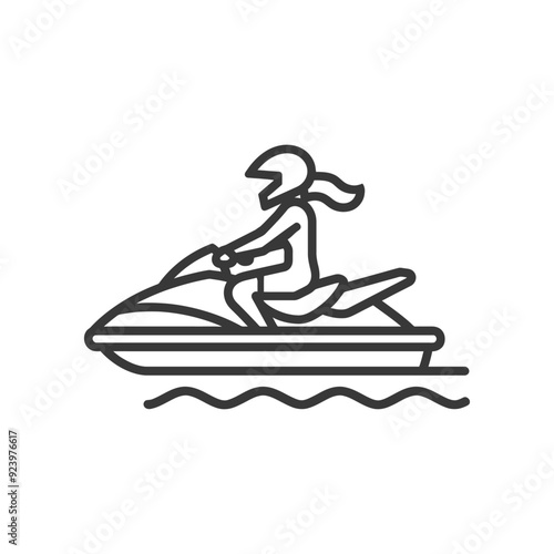 Person riding a jet ski in the water
