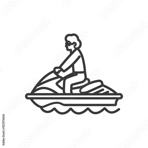 Person Riding a Jet Ski on Water