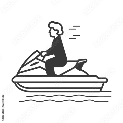 Person Riding a Jet Ski on Water